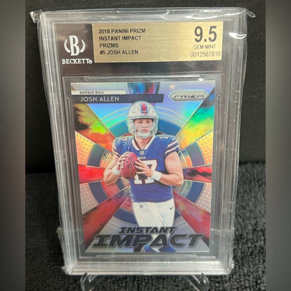 2018 Prizm Josh Allen RC Instant Impact Silver Prizm BGS 9.5 #II-5 Buffalo Bills